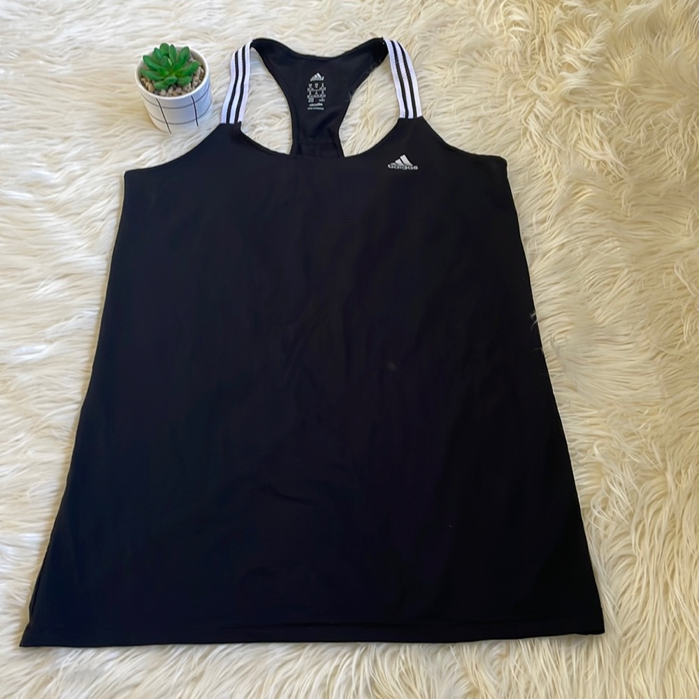 adidas Striped Tank Tops for Women Black Size M